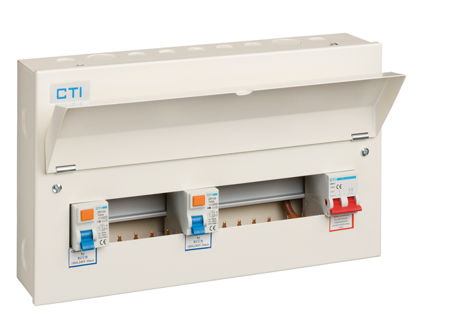 18 Way Consumer Unit with 100A Mains Isolator & 2 x 100A Type A RCD...