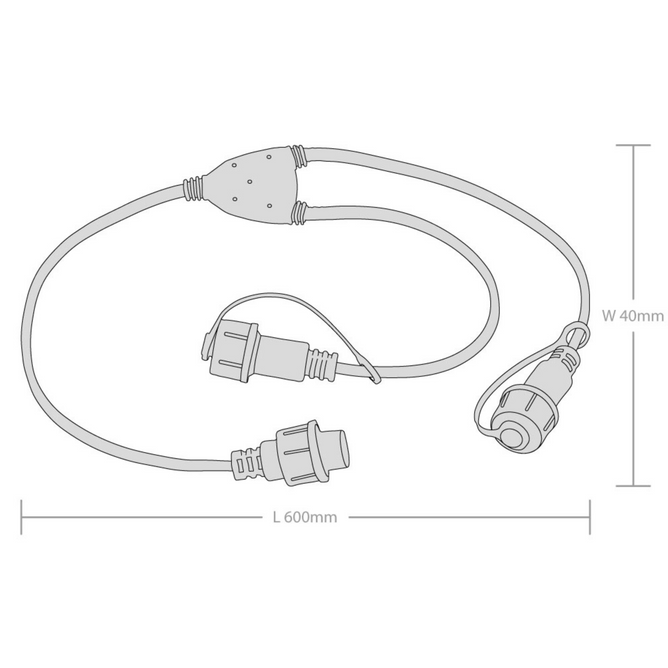 Red Arrow Festoon Kit 60cm Y-Splitter Cable for Connectable Festoon...